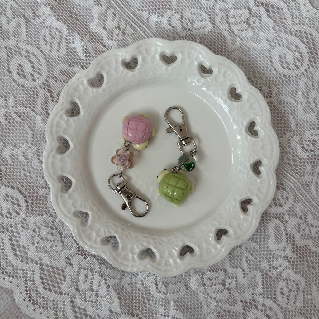 melonpan turtle keychains ⋆˚꩜｡