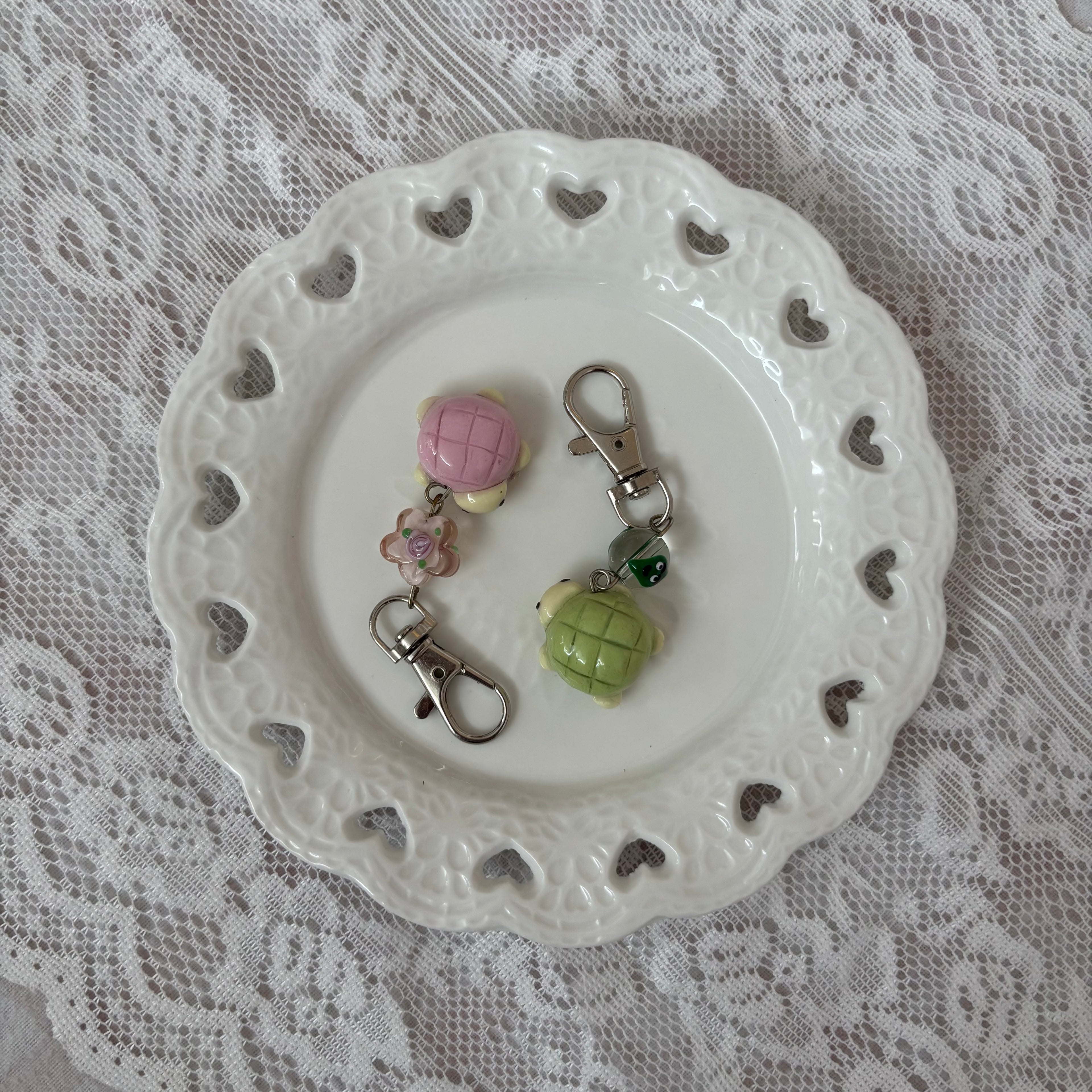 melonpan turtle keychains ⋆˚꩜｡
