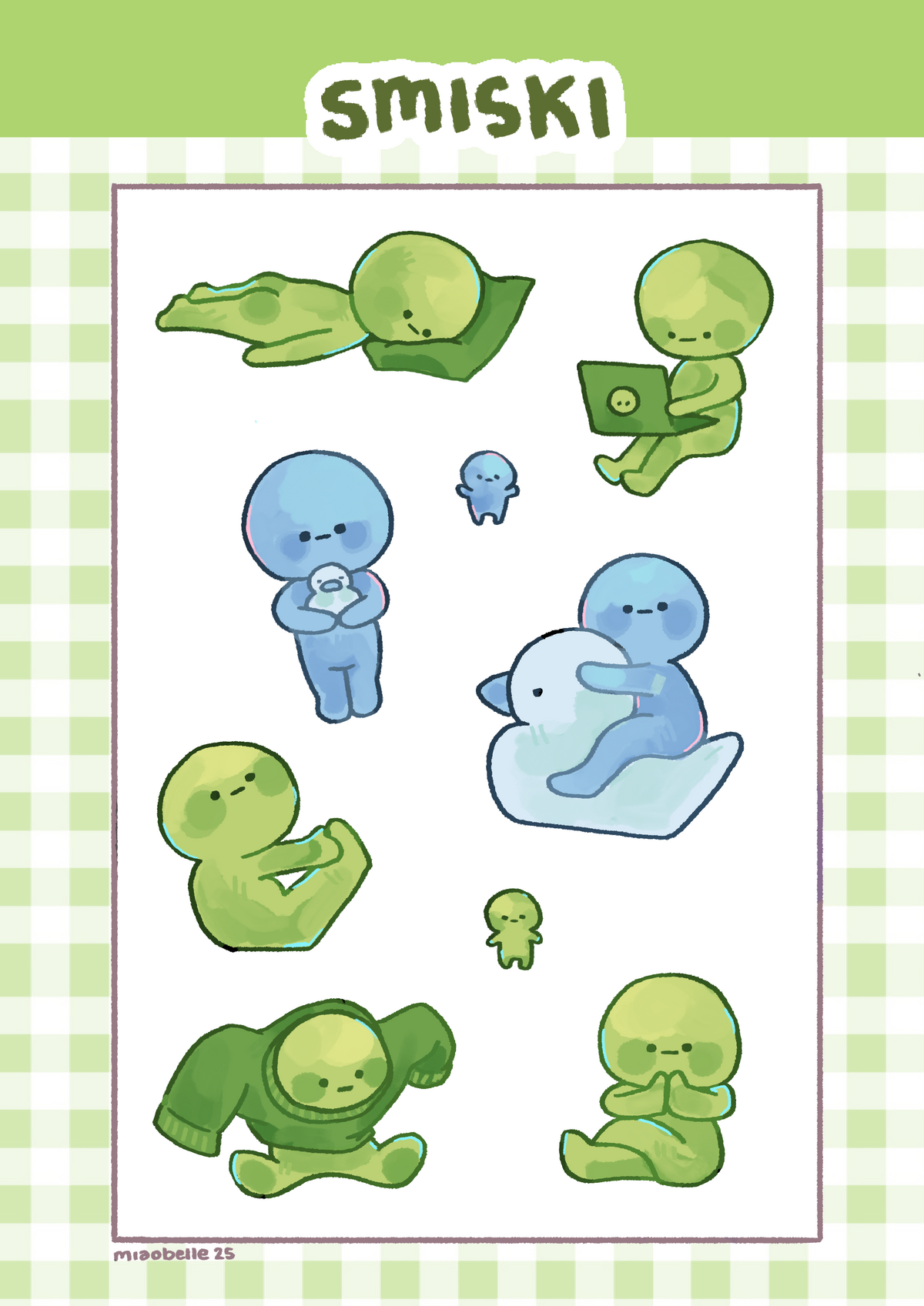 ☘️ smiski sticker sheet