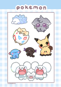 🍭 pokemon sticker sheet