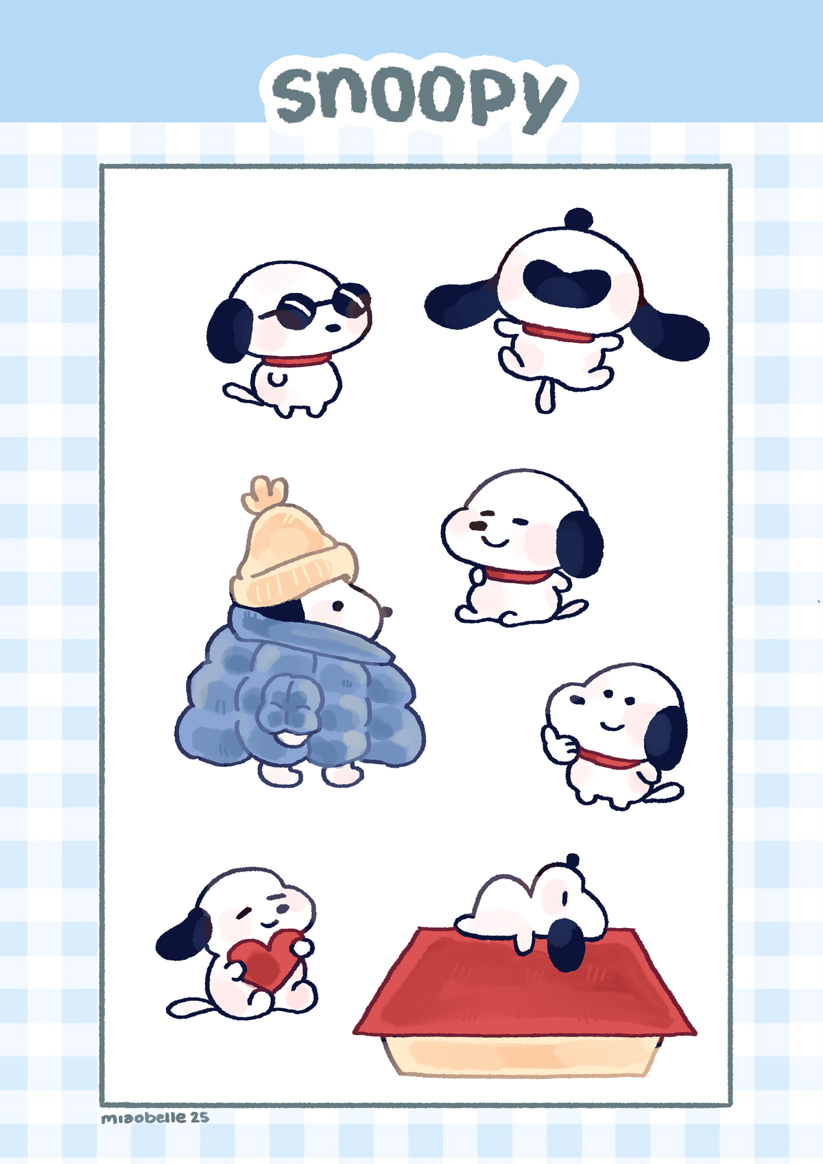 🐾 snoopy sticker sheet