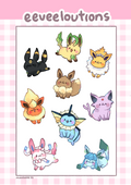 ✨ eeveeloutions sticker sheet