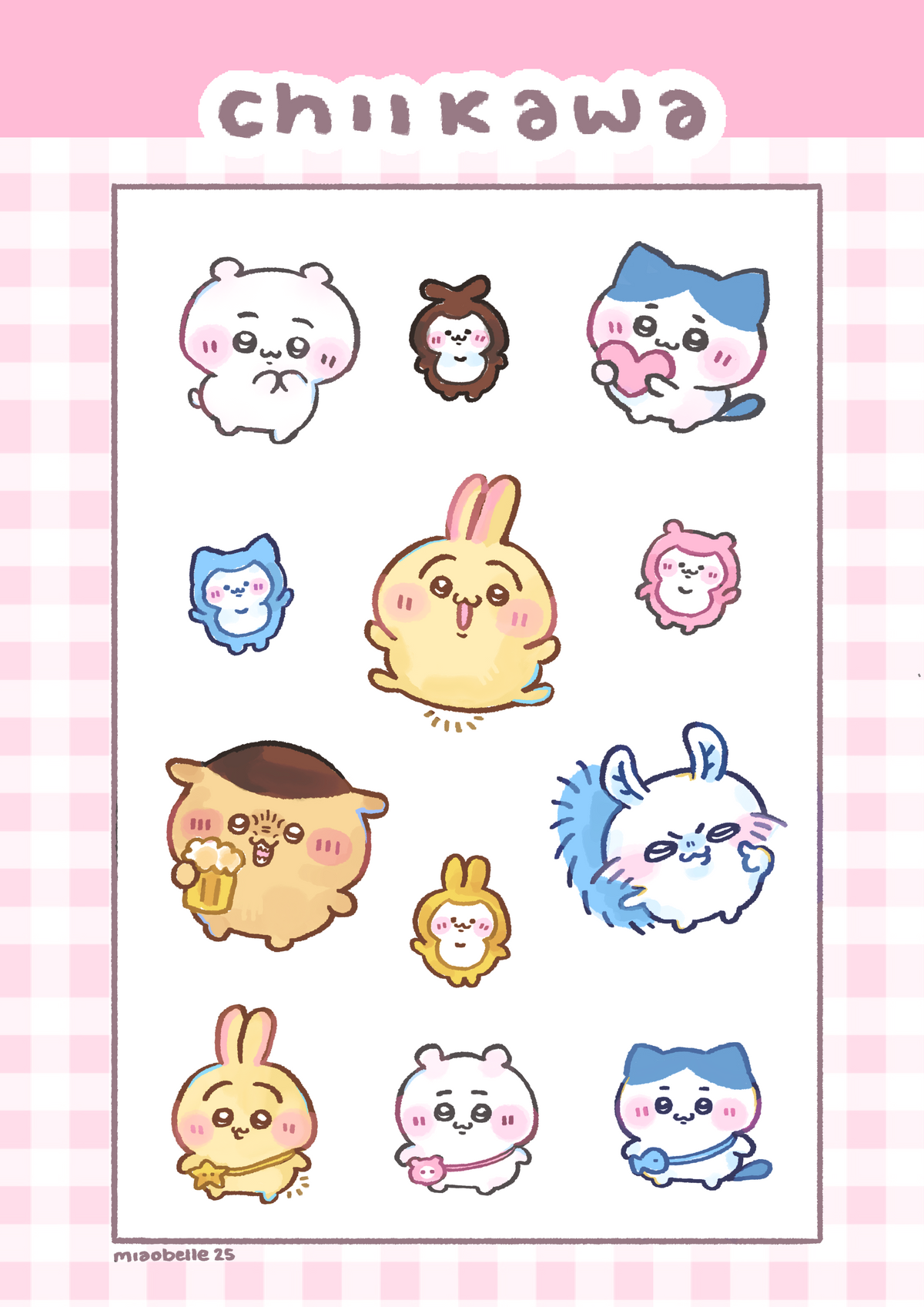 🐹 chiikawa sticker sheet