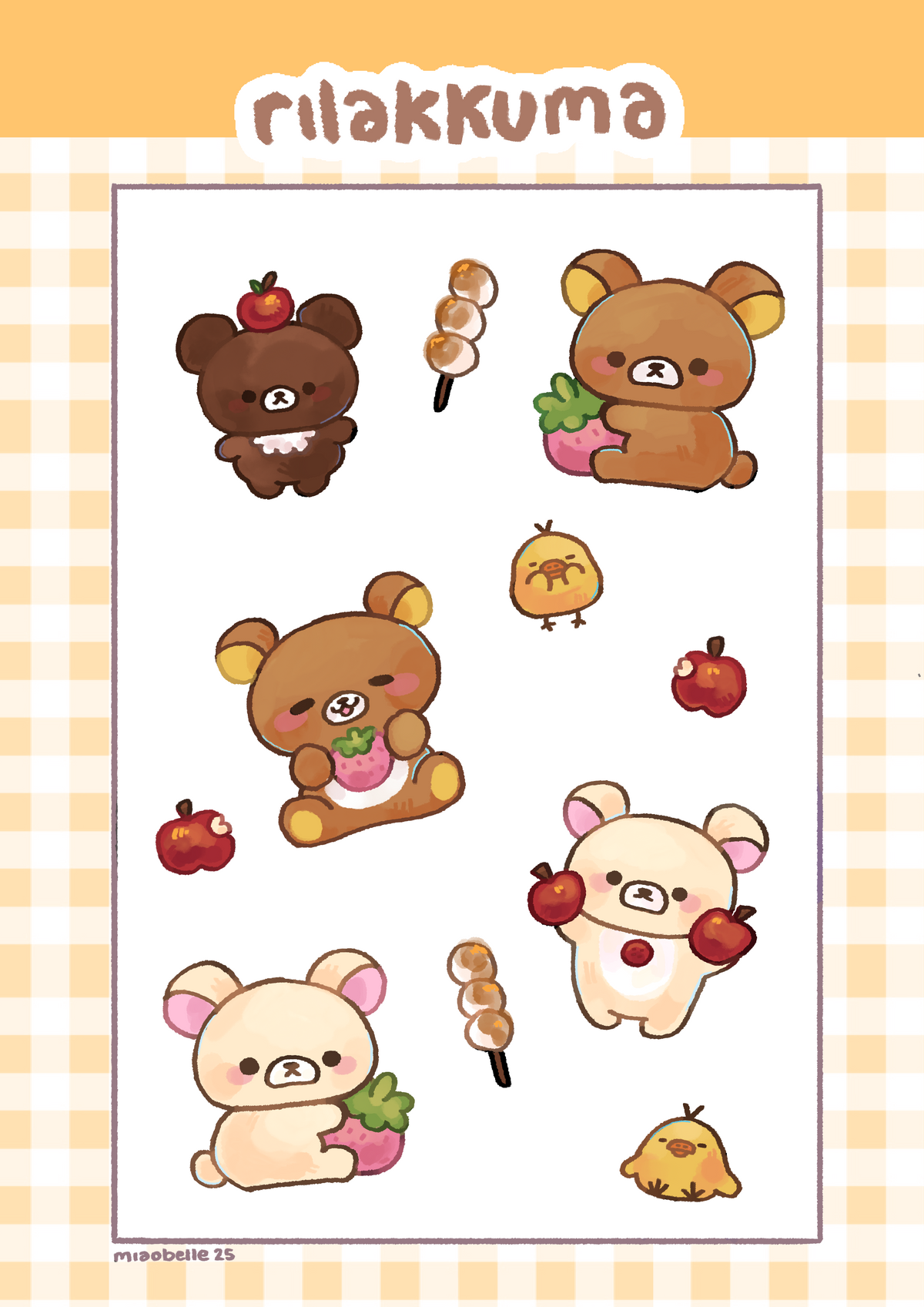 🐻 rilakkuma sticker sheet