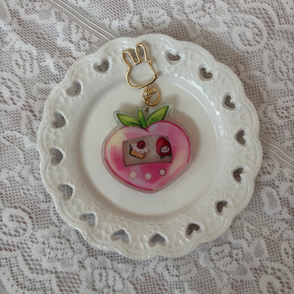 fruit tamagotchi keychain .𖥔 ݁ ˖